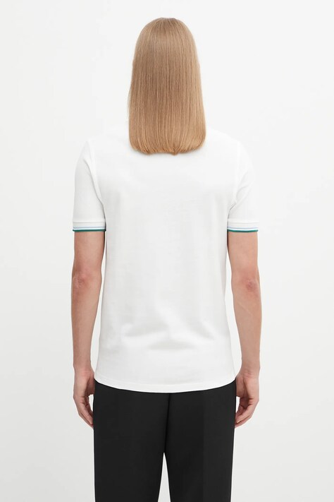 Fred Perry polo bawełniane męski kolor biały gładki M3600