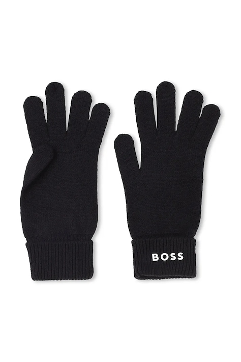 BOSS manusi cu un amestec de lână pentru copii culoarea negru, J52631