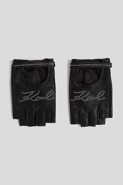 Karl Lagerfeld mănuși culoarea negru, A3W33032