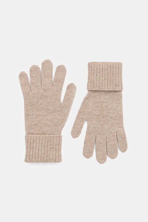 Weekend Max Mara rękawiczki wełniane ZAMIANEW damskie kolor beżowy 2525566055600