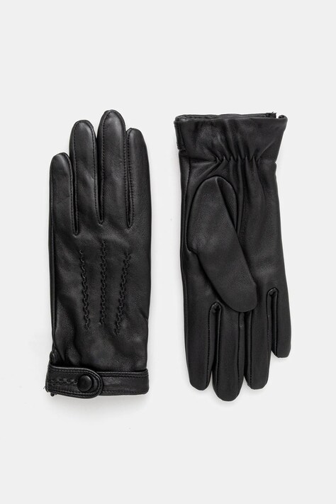 Marciano Guess rękawiczki skórzane damskie kolor czarny 5BGZ04 9423Z
