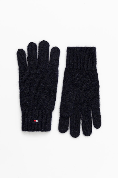 Vlněné rukavice Tommy Hilfiger dámské, tmavomodrá barva, AW0AW17797