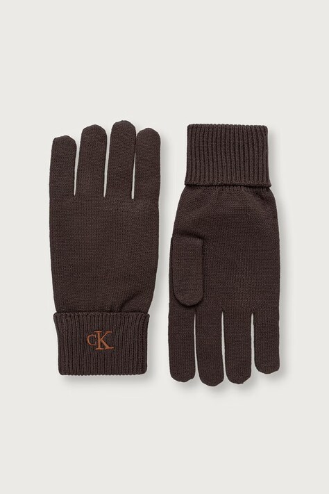 Calvin Klein Γάντια γυναικεία με βισκόζη καφέ LV14F8021G