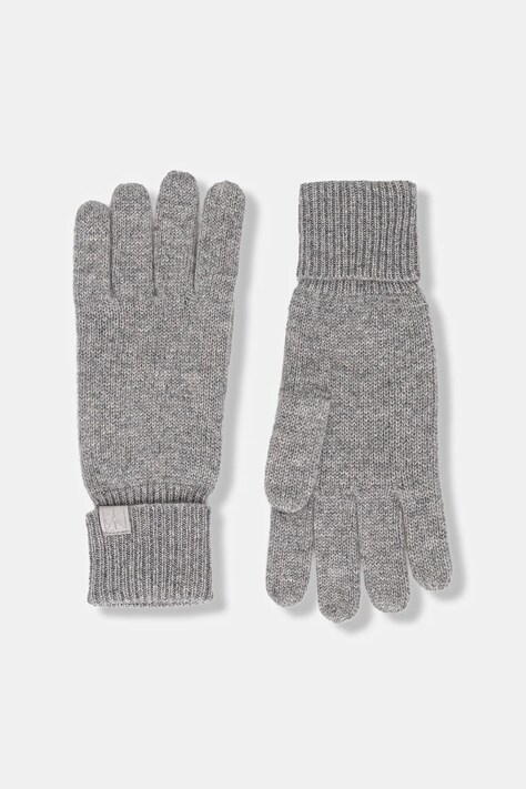 Calvin Klein rękawiczki kaszmirowe damskie kolor szary LV14F8065G