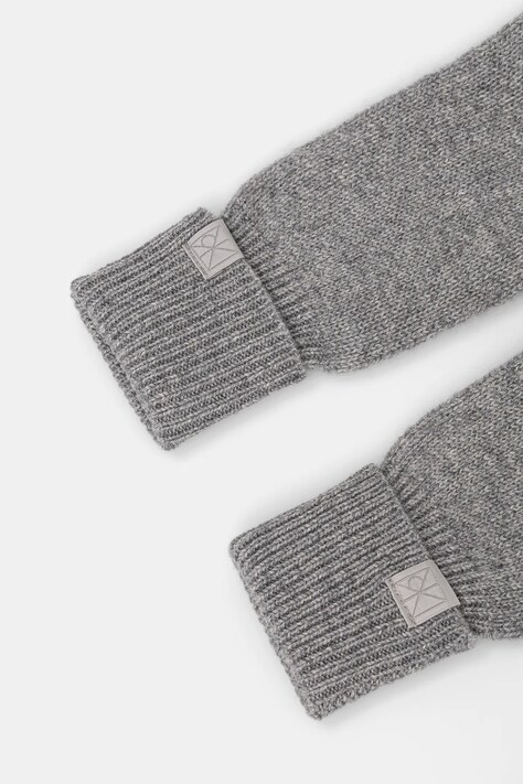 Calvin Klein rękawiczki kaszmirowe damskie kolor szary LV14F8065G