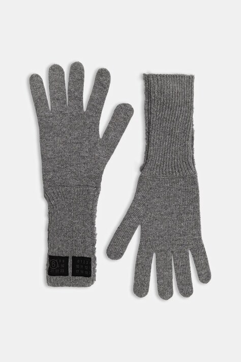 MM6 Maison Margiela rękawiczki z dodatkiem wełny damskie kolor szary S62TS0078.M13198.854