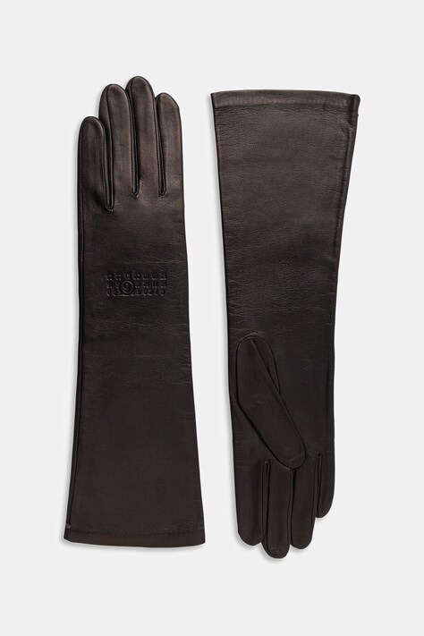 MM6 Maison Margiela rękawiczki skórzane x Agnelle damskie kolor szary S62TS0080.M07014.855