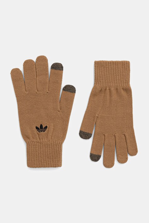 adidas Originals rękawiczki Adicolor damskie kolor brązowy JW7907