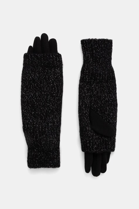 Morgan rękawiczki damskie kolor czarny 5GMILU
