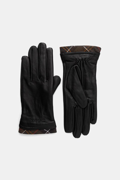 Barbour rękawiczki skórzane damskie kolor czarny LGL0048