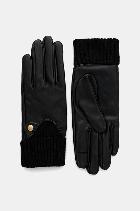 Barbour rękawiczki skórzane damskie kolor czarny LGL0140