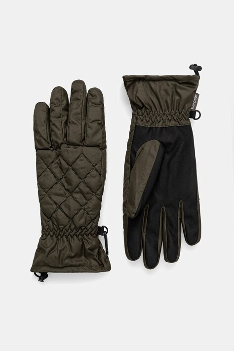 Barbour rękawiczki damskie kolor zielony LGL0142