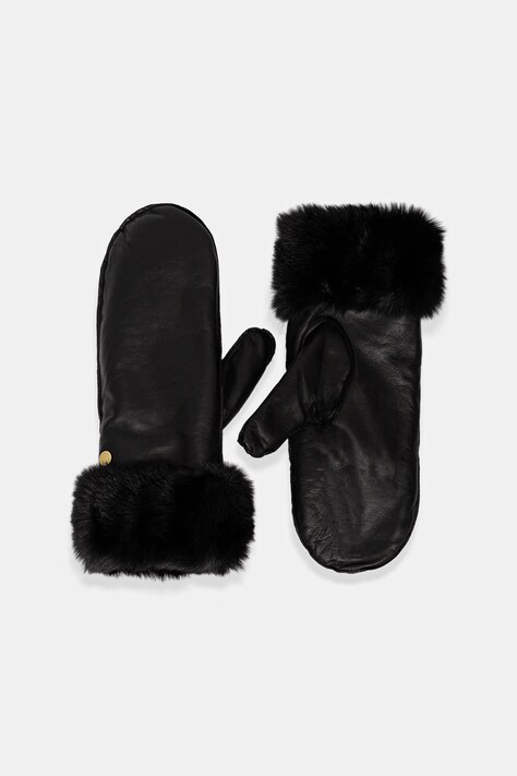 Barbour rękawiczki skórzane damskie kolor czarny LGL0150