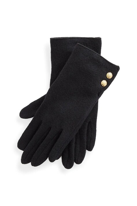 Шерстяные перчатки Lauren Ralph Lauren цвет чёрный 454833075