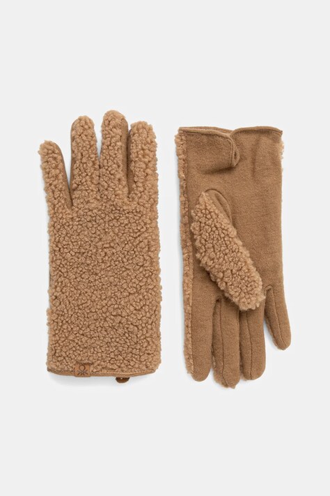 Rukavice s dodatkom vune United Colors of Benetton boja: bež, 69FWDG00E