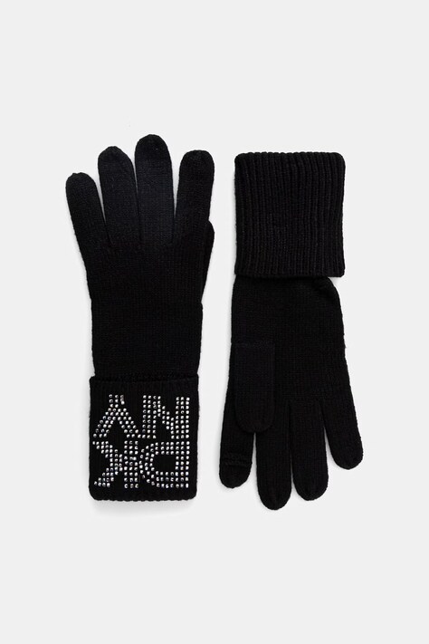 Dkny rękawiczki damskie kolor czarny D5KG1639