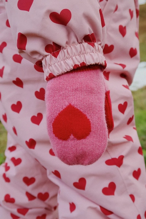 Konges Sløjd rękawiczki dziecięce COLLETTE MITTENS kolor różowy KS103460