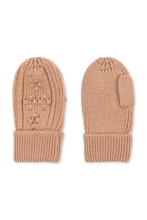 Konges Sløjd mănuși de lână pentru copii CABBY MITTENS culoarea portocaliu, KS103451