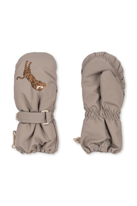 Konges Sløjd rękawiczki dziecięce NOHR SNOW MITTENS SOLID kolor zielony KS103516