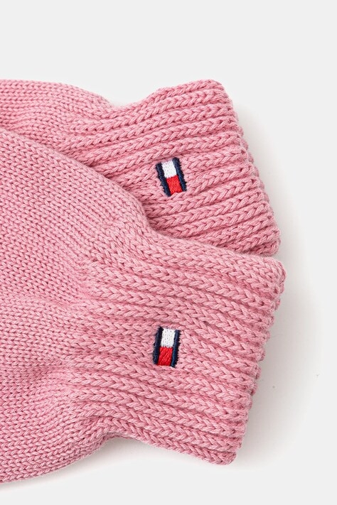 Памучни ръкавици Tommy Hilfiger в розово AU0AU01657