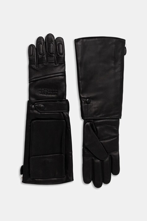 MM6 Maison Margiela rękawiczki skórzane x Agnelle męskie kolor czarny SH2TS0004.M07014.900