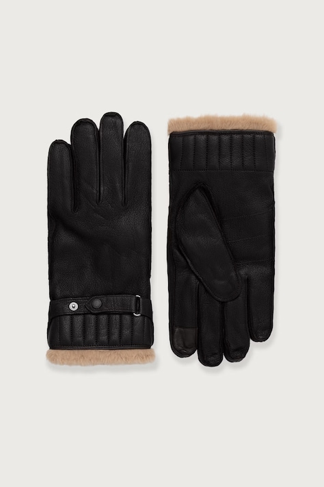Barbour Rękawiczki męskie skórzane beżowe MGL0013