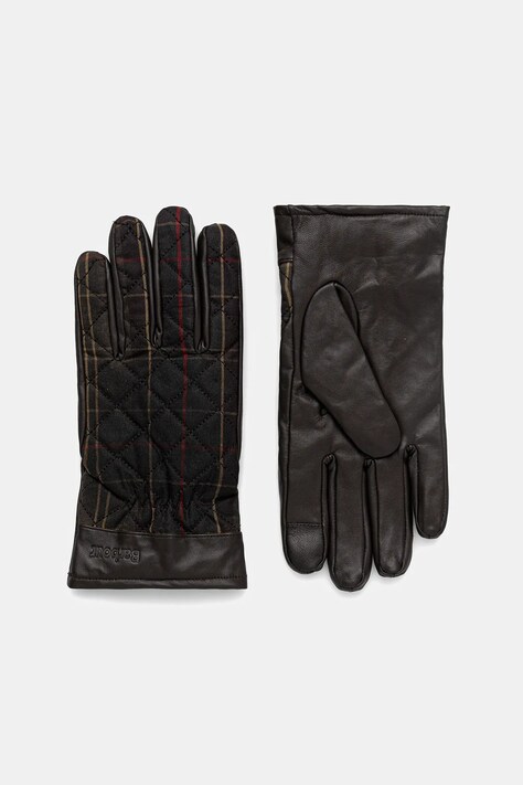 Barbour rękawiczki męskie kolor brązowy MGL0143