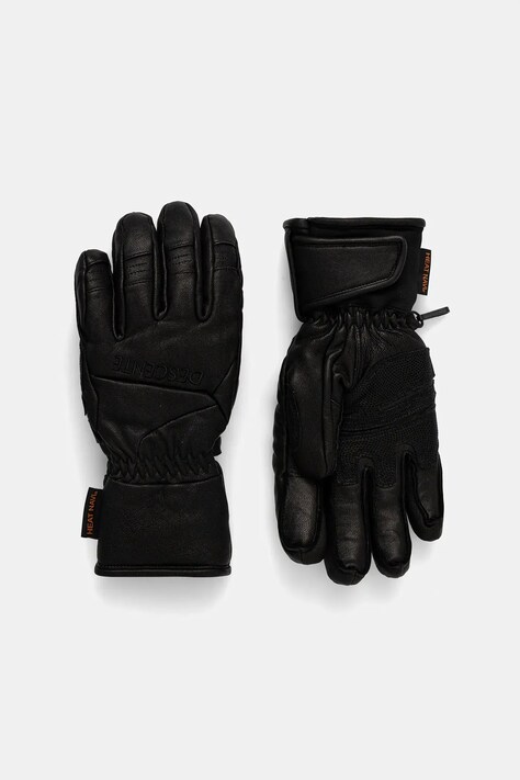 Descente rękawice narciarskie skórzane LEATHER GLOVE kolor czarny DW5FGV01MU