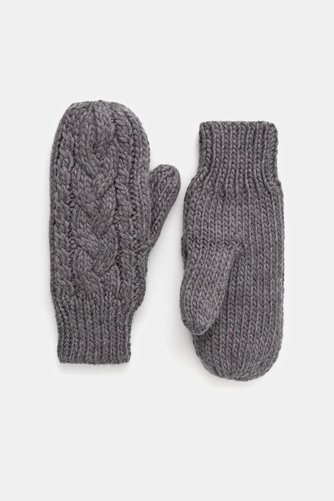 Eisbar rękawiczki z dodatkiem wełny Afra Mittens kolor szary E80135
