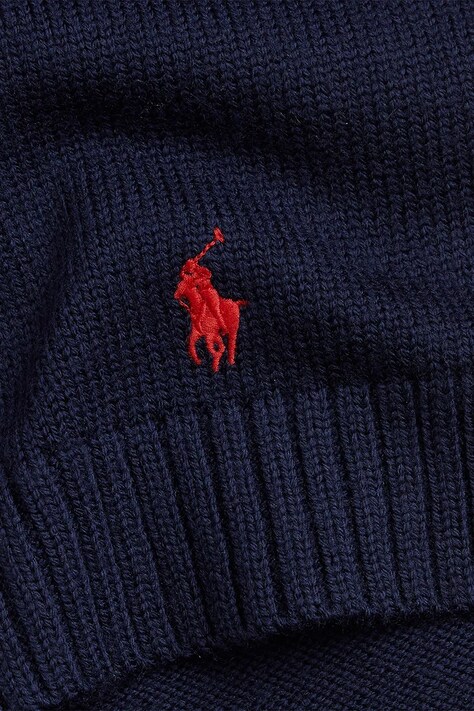 Polo Ralph Lauren szalik wełniany kolor granatowy gładki 323953205001