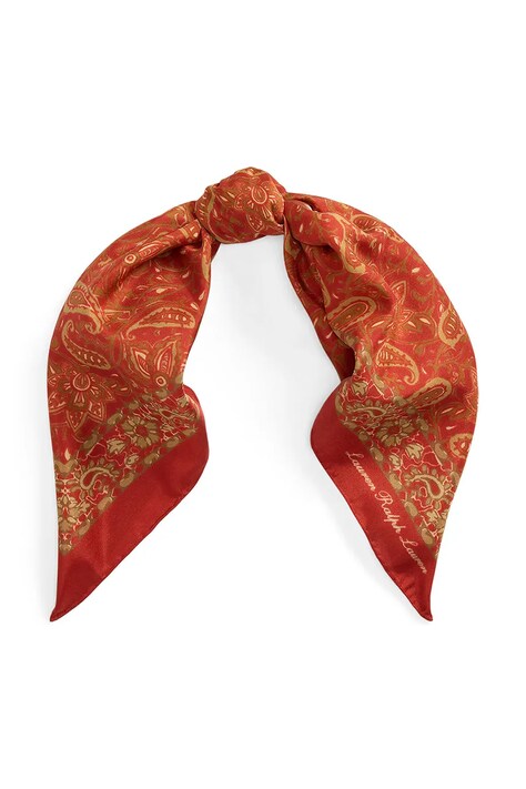 Šatka Lauren Ralph Lauren oranžová farba, 454980725