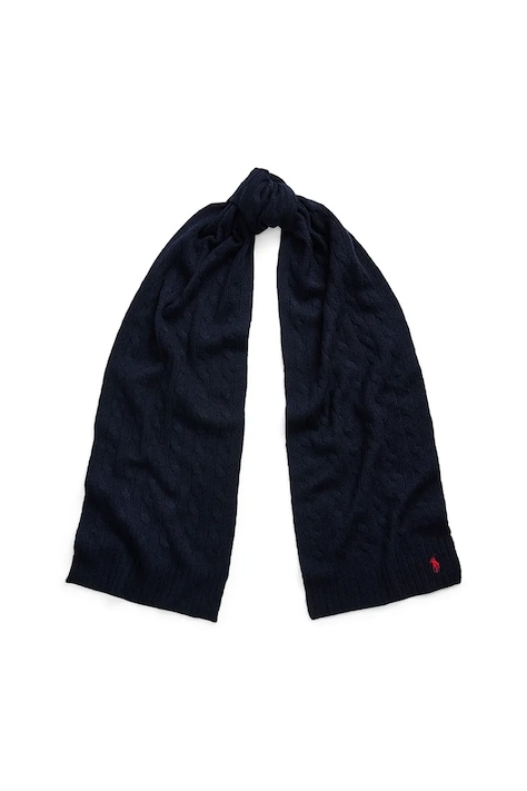 Μάλλινο κασκόλ Polo Ralph Lauren χρώμα: ναυτικό μπλε, 455956296