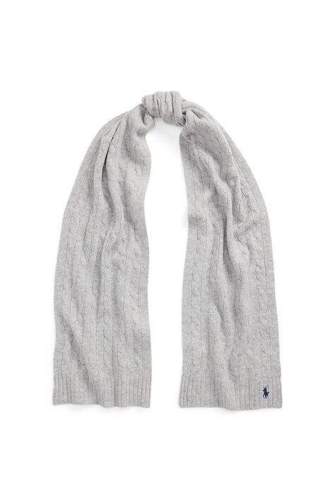 Polo Ralph Lauren sciarpa in lana donna colore grigio 455956296
