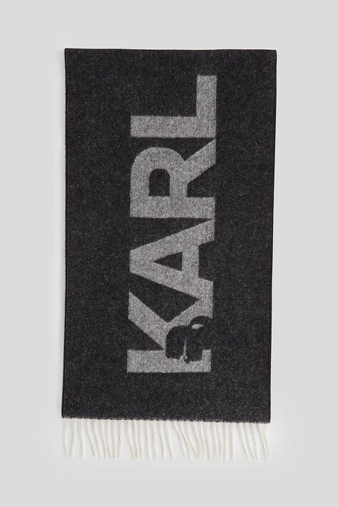 Šála Karl Lagerfeld dámská, černá barva, A3W33047