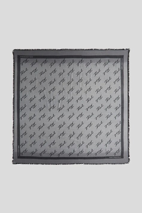 Karl Lagerfeld chusta damska kolor czarny A3W33048