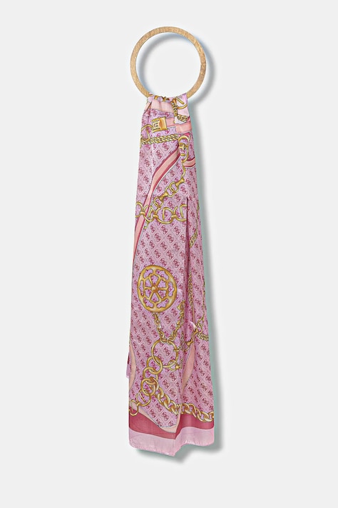Guess șal MERIDIAN culoarea roz, cu imprimeu, AW5339 POL03