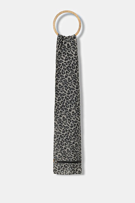 Guess șal culoarea negru, cu imprimeu, AW5349 MOD03