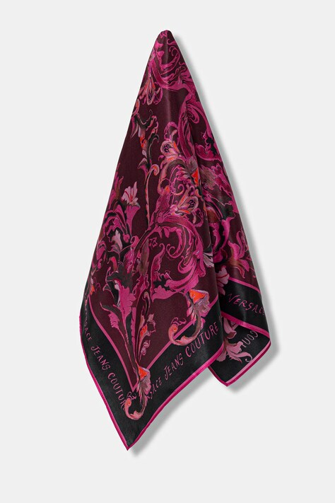 Versace Jeans Couture eșarfă de mătase culoarea violet, cu imprimeu, 79HA7H01 ZG402