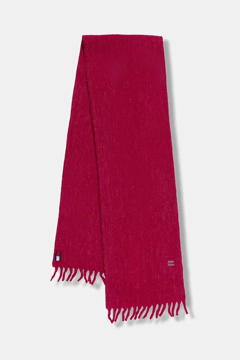 Tommy Jeans eșarfă cu lână culoarea roz, uni, AW0AW17903