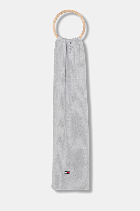 Bavlněný šátek Tommy Jeans dámský, šedá barva, AW0AW18045