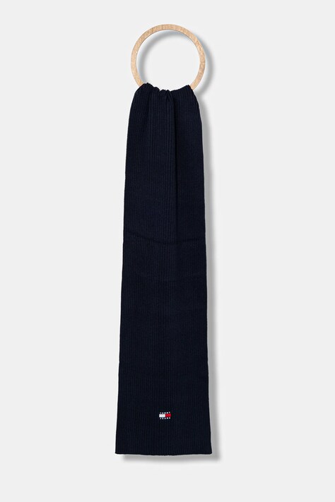 Bavlnený šál Tommy Jeans tmavomodrá farba, jednofarebný, AW0AW18045