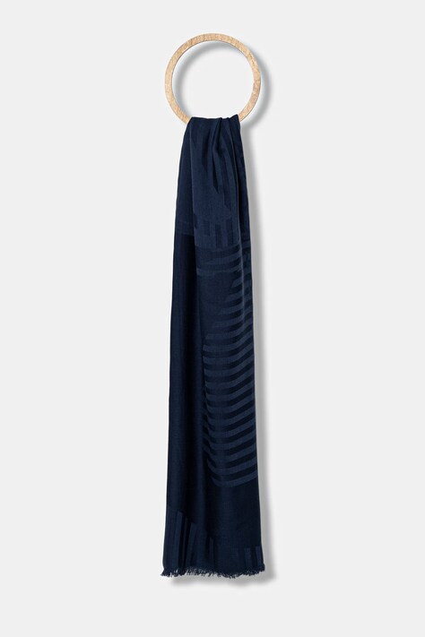 Šátek Weekend Max Mara LUGLIO dámský, tmavomodrá barva, 2525546024600
