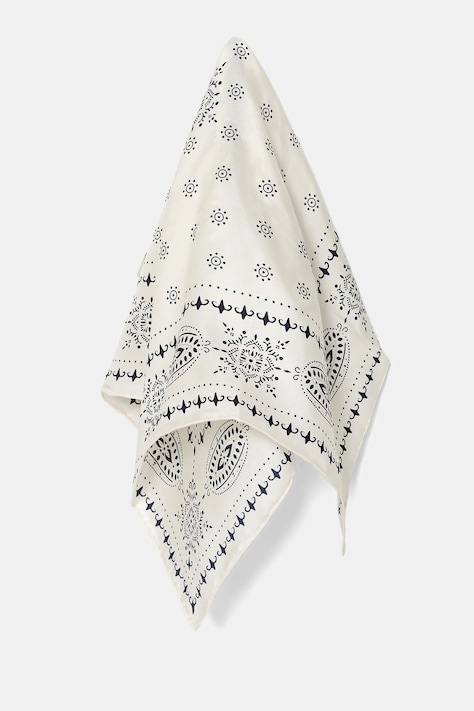 Weekend Max Mara eșarfă de mătase SIAM culoarea bej, cu imprimeu, 2525546054600