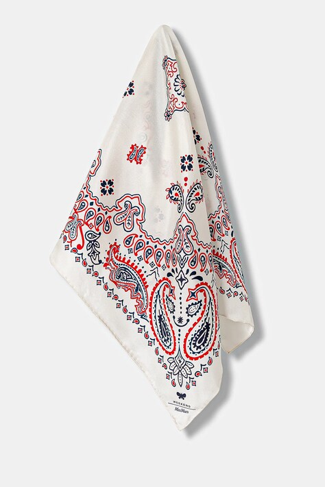 Hodvábna šatka Weekend Max Mara SIAM béžová farba, vzorovaná, 2525546054600