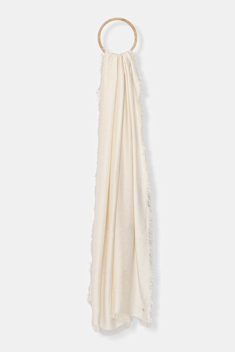 Weekend Max Mara szal LATINO damski kolor beżowy gładki 2525546064600