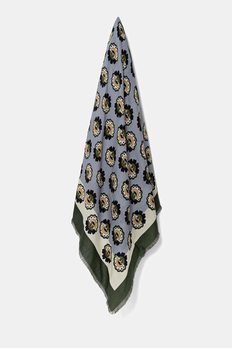 Weekend Max Mara szal wełniany TAMBUTO damski kolor zielony wzorzysty 2525546084600