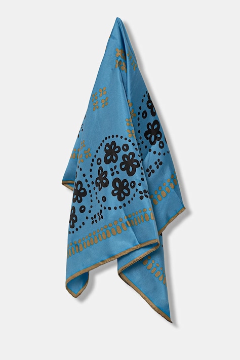 Hedvábný šátek Weekend Max Mara ONESTO dámský, modrá barva, 2525546094600