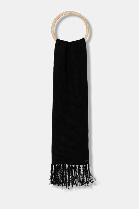 Armani Exchange szalik wełniany damski kolor czarny gładki XW001500 AF16604