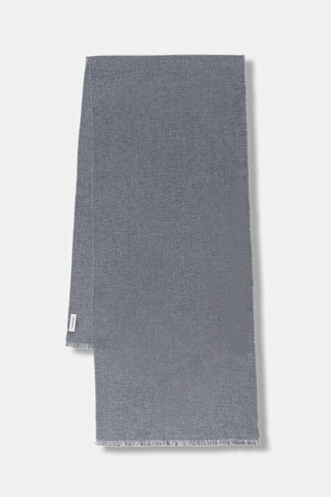 Lanvin szalik wełniany damski kolor szary gładki 710003792