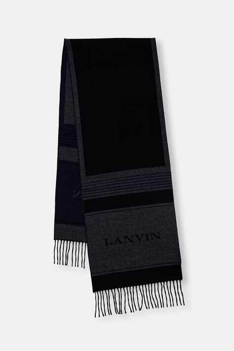Lanvin Szalik wełniany kolor beżowy wzorzysty 710009252
